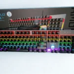 Aoqelo AMG110 Mechanical RGB Gaming Keyboard With Blue Switches NEW With Box