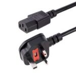 AC Power Cable – Standard power cord for PCs, monitors, and power supplies.
